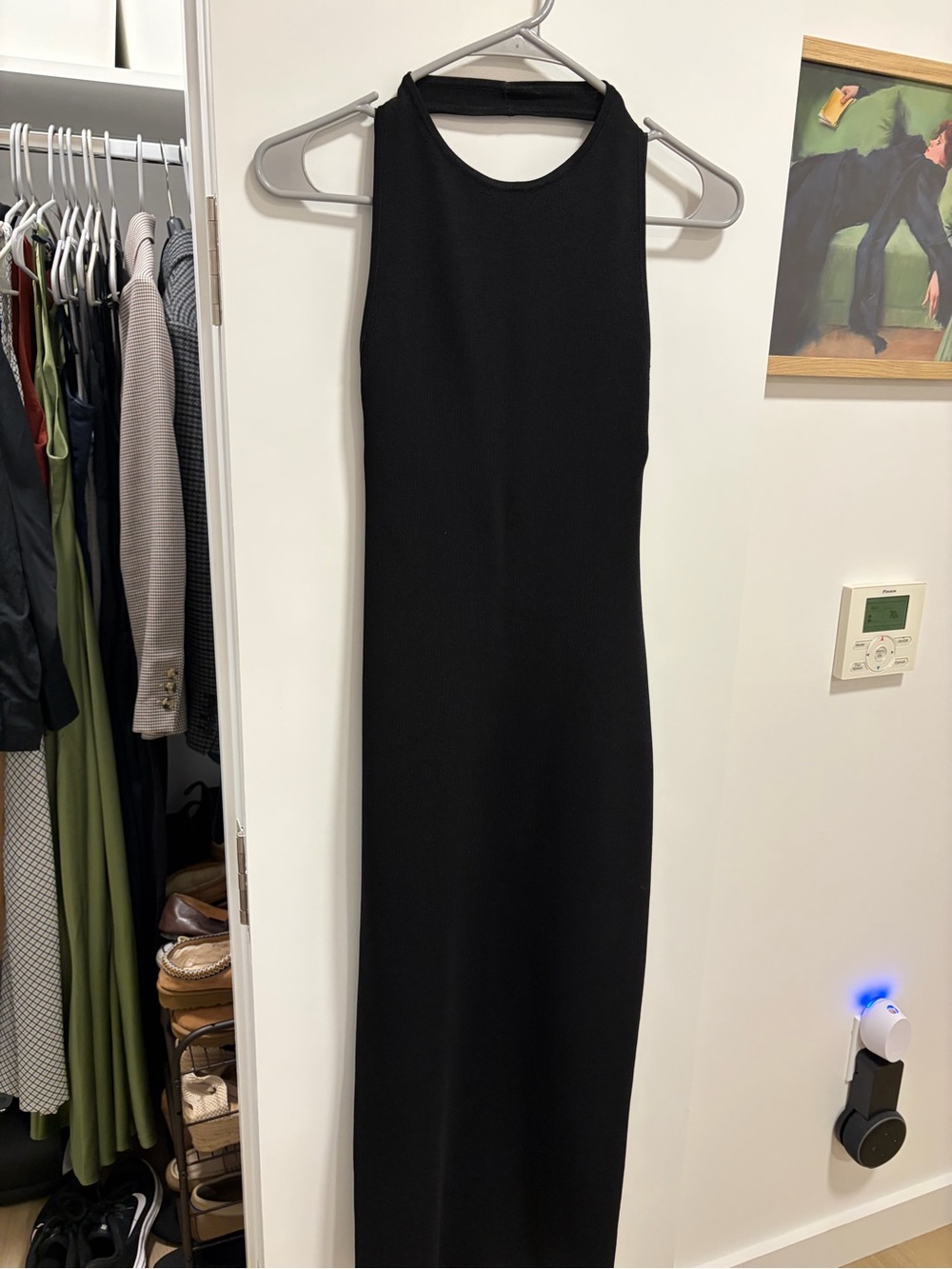 Babaton Black Halter Maxi Dress